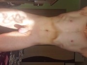 Muscular 18 year old flexing and posing naked