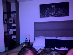 Skinny amateur sucks cock and fingers herself in pov scene