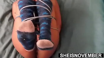 Teaching This Dirty Whore A Lesson, I Tie Up My Promiscuous Butt Naked Stepdaughter With Rope, Devious Hot Ebony Babe Sheisnovember Horny Old Stepdad Dominating Her Young Sexy Body, With Big Titties And Biggest Areolas Squeezed By Msnovember