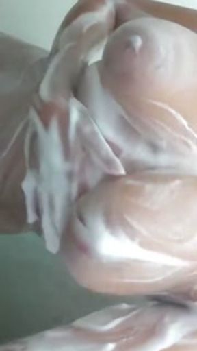 Sexy Babe Showering Naked