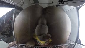 is this seat taken? trans girl sits on you - crushed by my ass, dick and balls!