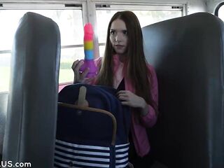 PORN+ Small Spinner Lastly Screws Her Large Cock Bus Driver