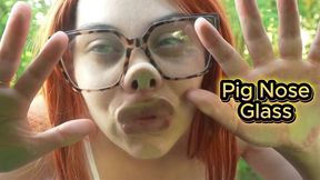 I put my body and my face and my big ass against the car window and I make stupid faces and I rub my big tits against the window glass like a pig nose.