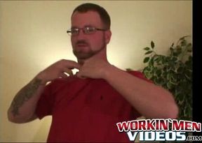 Hairy stud strokes his massive dick and shoots thick loads