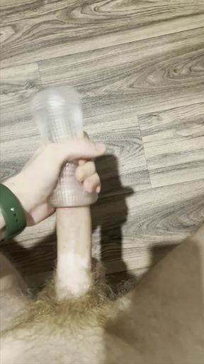 Twink Fleshlight Orgasm - Wet, Messy Cumming with Toned Abs! Full Premium Video