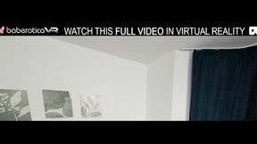 Solo play &mdash;  Angel Jolie strokes her shaved pussy&#x270C; in VR