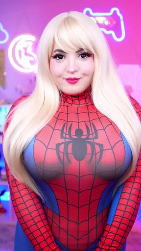 Hot blonde nerd in bodysuit shows off her OnlyFans content