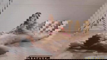 Lana Rhoades Banged in both holes on the floor