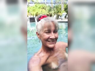 Pervert Granny Leilani in The Pool