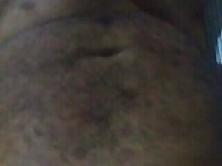 Showing fat black ass while masturbate till cumm
