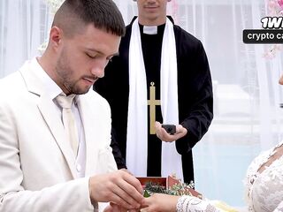 Martix's Wedding Chapter IV - Mariana has sex with the priest in a bath after getting married