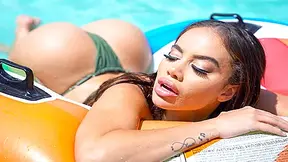 She Has A Of Fun By The Poolside With Victoria June And Little Bit