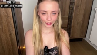 Stepdad, come closer, I want to feel your sperm in my mouth POV