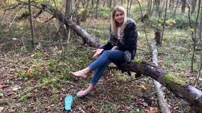 Losing flip flops, flip flops walking, flip flops forest walking