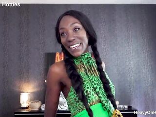 Oiled Up Black Honey Eats Cum