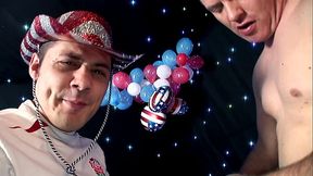 Sexy Blonde Amy Uses Her Great Big Tits And Tight Body To Seduce Two Men