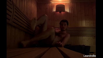 Public sauna caught jerking and cumming - gay exhib