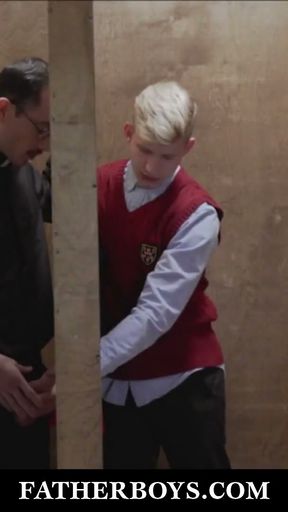 Blonde Twink Catholic Altar Boy Fucks Priest In Confession   Clip 1