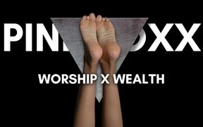 Worship My Feet and Stroke to Overflowing Wealth