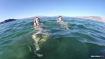 Two Hot Sluts Suck and Fuck on Public Beach POV - Molly Pills ft. Karter Foxx - All Natural Amateur Babes Naughty Outdoor Threesome 1080p HD