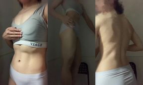 【素人 筋トレ女子 腹筋 muscle girl】I know you love the abs????