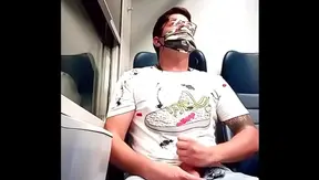 Hard Solo Ride: Hot Guy Jerks Off on Packed Italian Transit – Steamy Gay Flasher