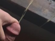 Teen pissing quick out window big cock