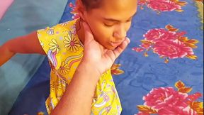 My stepdaughter gets an anal plug inserted into her tight hole