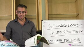 Tutor with large penis has sex with ts jenna gargles