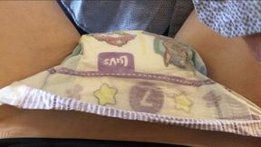 Changed out of yucky Luvs and soggy ATN before going out!