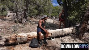 DOWNLOW BOYS - Pax Perry Bent Over &amp; Fucked Outside By Dominant Trail Hiker
