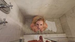 danielle renae gets marked by golden shower after fucking