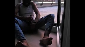 Morning wank at the window