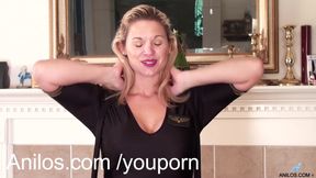 Blonde MILF with big tits gets a hot pussy creampie