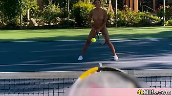 Cassie the tennis instructor having fun after the match Her pussy needs to be filled with cum