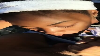 Outdoor bj and fuck for ebony teen