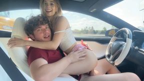 Hot Petite Blonde Stepsis Fucks Crazy In Self Driving Car - Molly Little - Luke Cooper