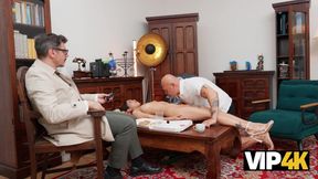 Denis Marti, Tony Bass, and Helen Star take turns stuffing tight pussies and ass in POV roleplay