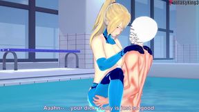 samus bikini sex - red - metroid - full & pov on sheer & ptrn: fantasyking3