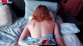 Stepmom's Hot Stepdaughter Plays 'Truth Or Dare', Ending With A Facial
