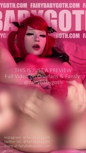 Succubus Fairybabygoth tries a huge fantasy dildo deep inside her womb | @fairybabygoth onlyfans