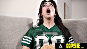 Three Trans Girlfriends Celebrate Football Win With Wild Anal Threesome