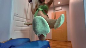 Sophia In Long Dress Sits On A Swing And Massages Doctor Strange’s Dick - Tan Pantyhose And Semi Ballet - Full - 4K