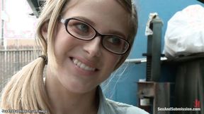 ”Gagged tied blonde fisted & ravaged”