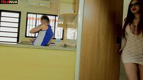 novinho dotado fode ruiva gostosa na cozinha