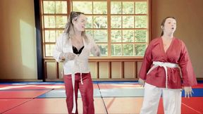 Karate Belly Punch Competition - NANCY THOMPSON & CELESTE HIDEF MOV