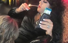 Crossdresser and Wife Quinn Smoke and Suck Cock