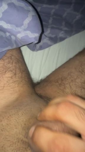 Horny, circumcised cock