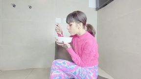 SWALLOWING THE 18 YEAR OLD DOMINATOR'S FARTS ONE BY ONE - BY JULLY HOT - CLIP 1