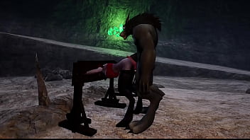 Bondage Grinding in a Werewolf Cave